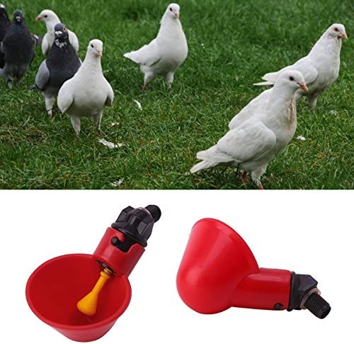 10 Pièces Automatique pour Volaille Tasses à Boire De l'eau De Volaille Mangeoire à Oiseaux Abreuvoir en Plastique Automatique pour Poulet Poule Poulailler Poulailler Arc d'alimentation