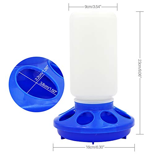 Abreuvoir Automatique 10 L Pour Poules – 10 Tasses, Grande Capacité, Semi-Automatique Avec Poignée
