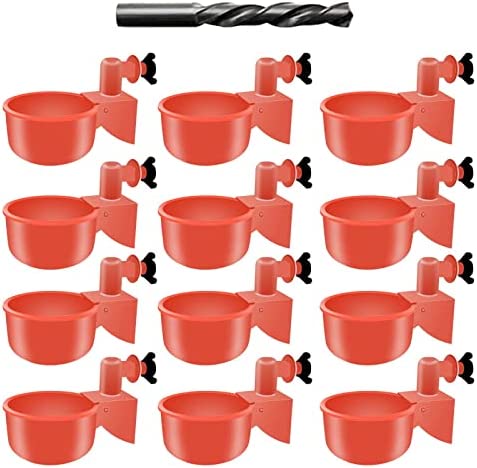 DIY Abreuvoir Poules, 12 Pièce Abreuvoirs Automatiques Kit, Abreuvoir Poule avec scie à Trou de pour Poussins Canards Oies Dindes ou Lapins
