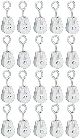 20 Pcs Produit d'alimentation De La Volaille Ligne De flottaison Automatique Poulie Grue Équipement D'élevage De Roues Poulie Suspendue pour Les Élevages De Poulets