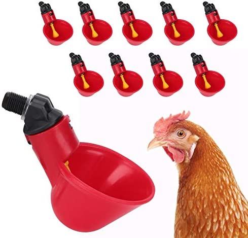 Abreuvoirs Automatiques Kit pour Volaille,Pilipane 10 Pièces DIY Abreuvoir Poules, mangeoire Poules, Accessoires de Cage D'outil de l'eau Aucun Leakag, pour Le Canard de Caille de Poulet
